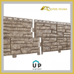 Фасадная панель Ю-пласт Стоун-Хаус Сланец Бежевый 2*0,225мм 0,45м2