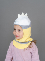 Шлем весенний/осенний вязаный (Лимонный мусс) ОРЕО