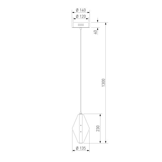 304054 LED / подвесной светильник / латунь