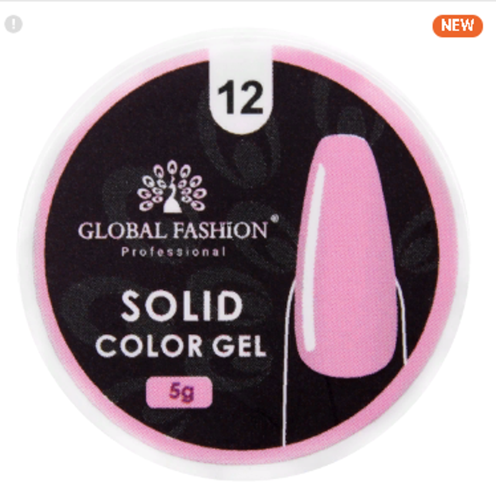 ГЕЛЬ-КРАСКА ПОВЫШЕННОЙ ПЛОТНОСТИ, SOLID COLOR GEL 5 ГР, 12