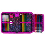 Пенал BRAUBERG с наполнением, 1 отделение, 1 откидная планка, 24 предмета, 21х14 см, "Leopard", 272350