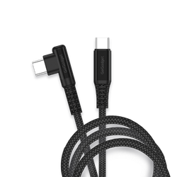 Кабель GoGadget CB004 USB-C (M) Г-образный — USB-C (M) прямой 1,2 м 3А