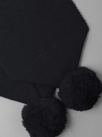 Шарф зимний вязаный с бубонами для детей