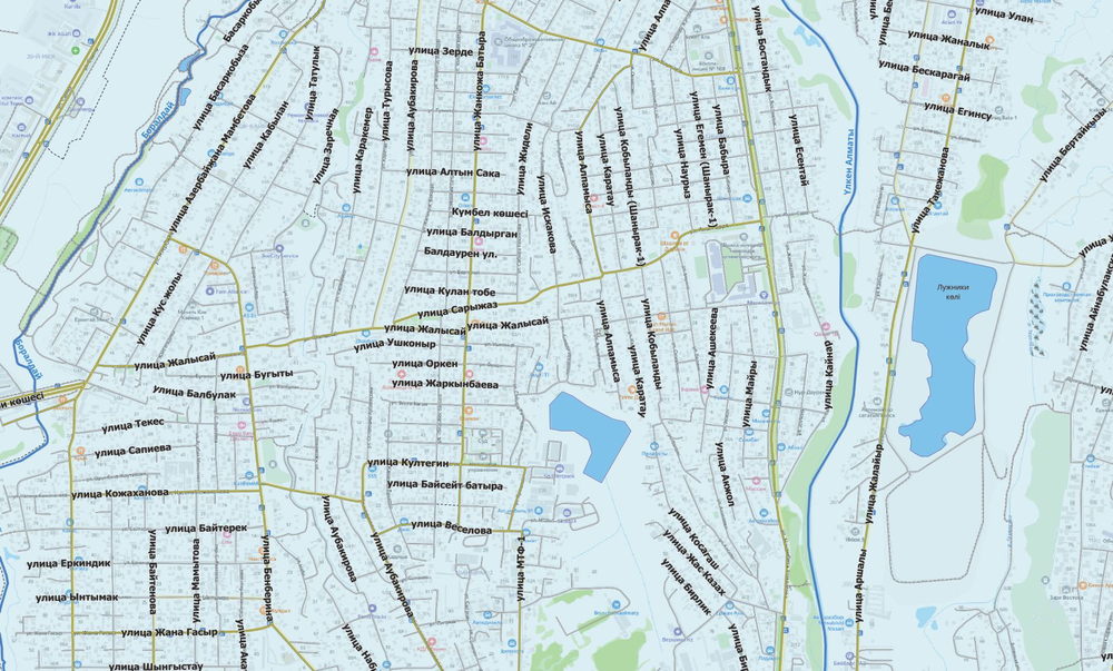План-схема Алатауского района г.Алматы 2026 год (150 х 165 см)