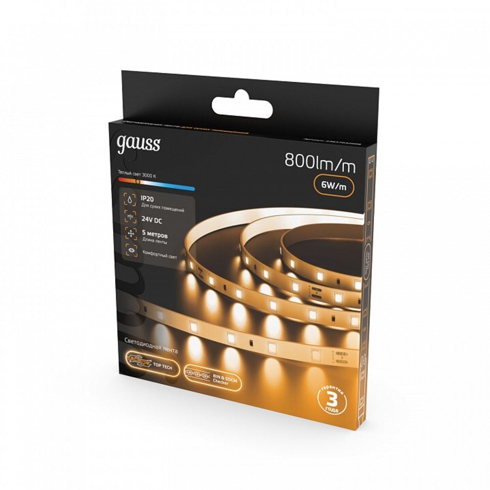 Лента светодиодная Gauss  23637032006