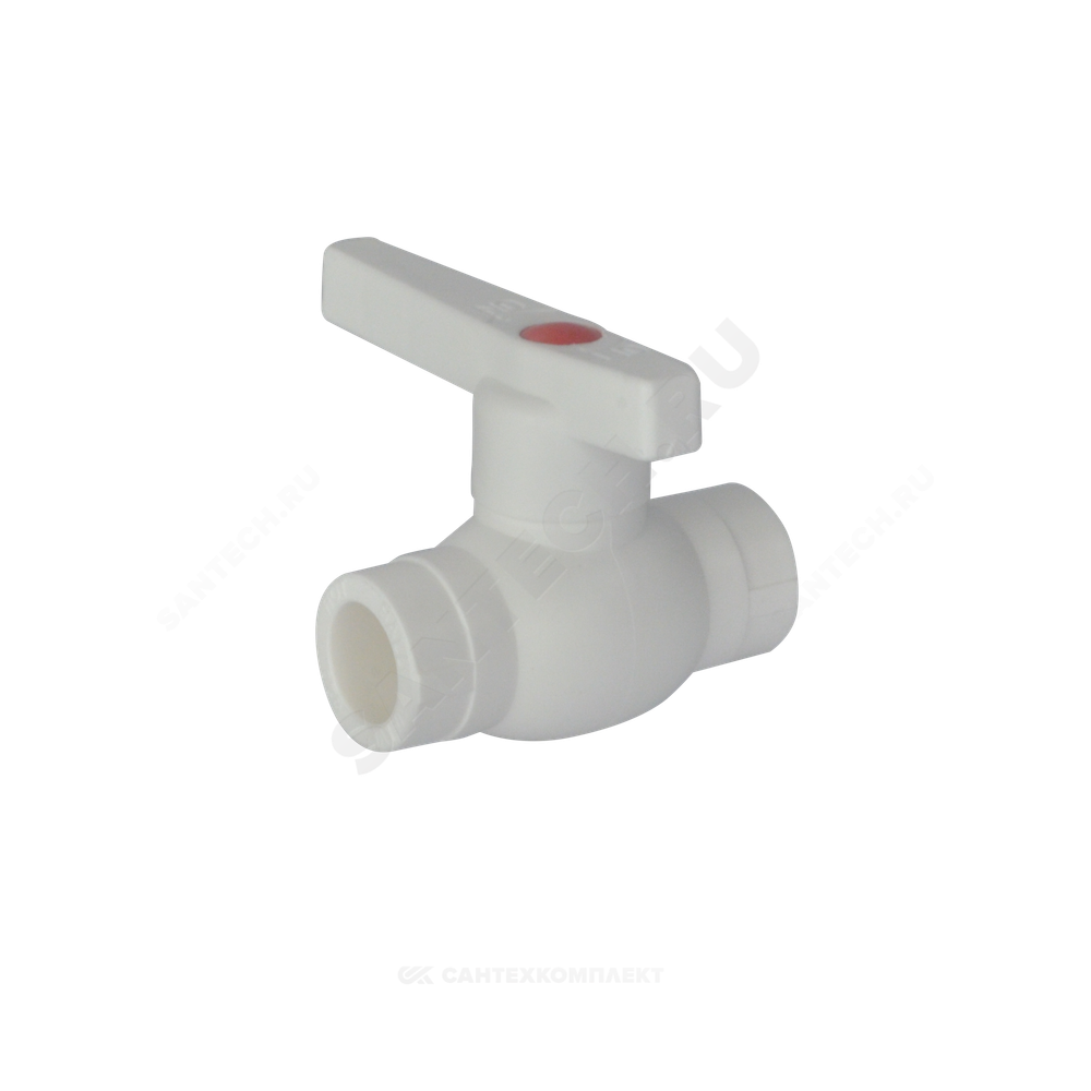 Кран шаровой PP-R белый Дн 50 внутренняя пайка OPTIMA VALFEX VALF 10145050