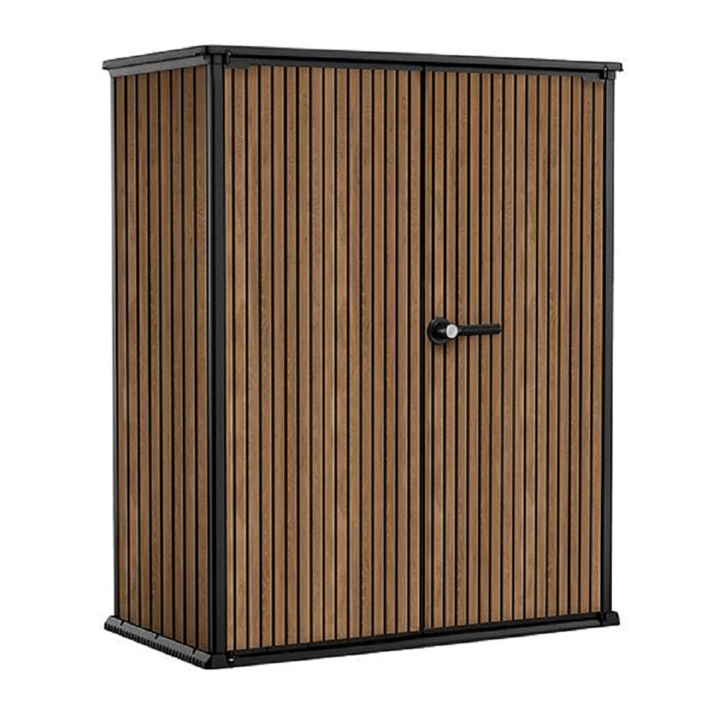 Уличный шкаф пластиковый Keter Deco Vertical 1400 л narrow brown