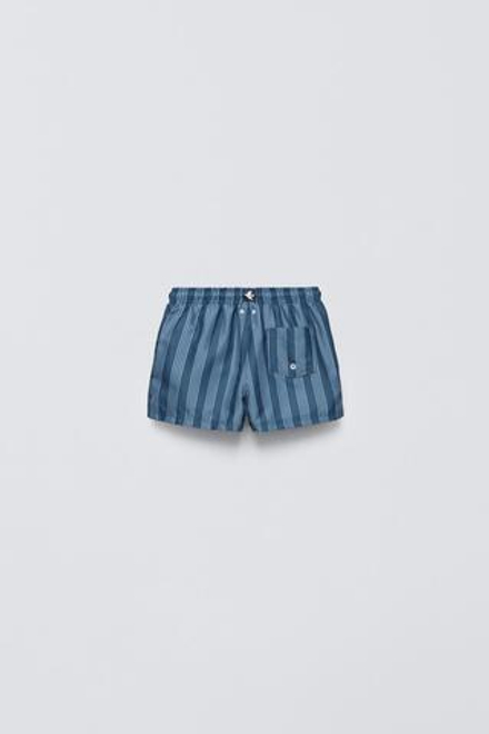 ZARA ПЛАВКИ В ПОЛОСКУ, СИНИЙ