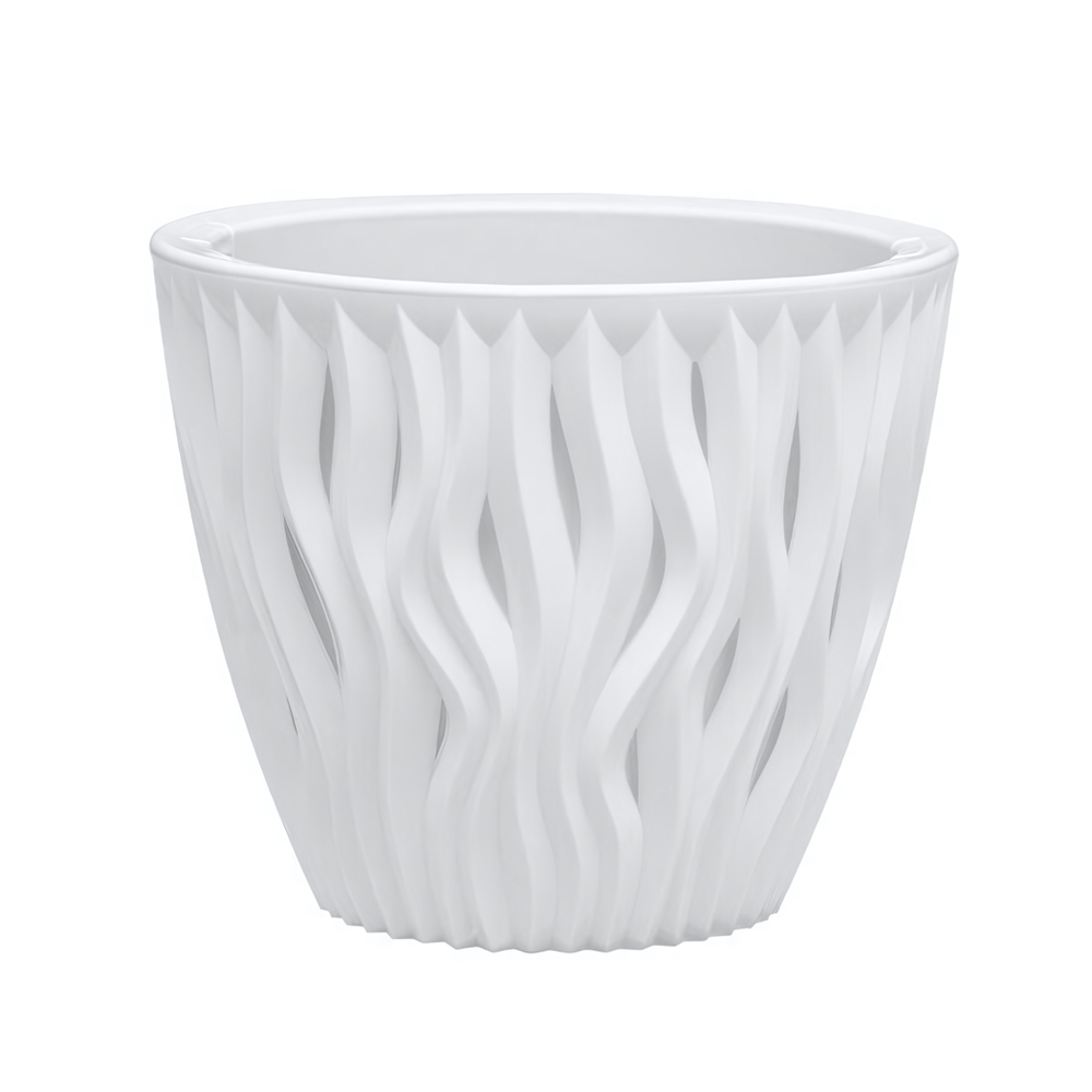 Кашпо "Вдохновение" (3л.) Цв. Белый/Белый