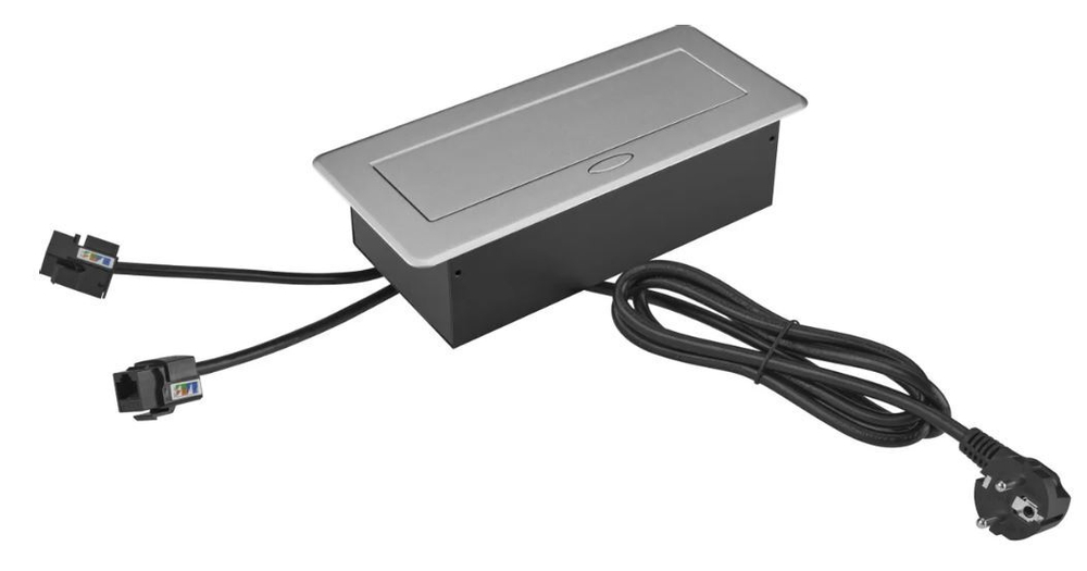 Блок розеток  Cactus CS-SOCKET-EU2-USBA/C-NET