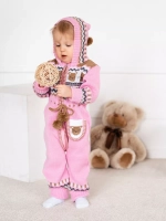 Вязаный комбинезон для новорожденных и малышей на молнии