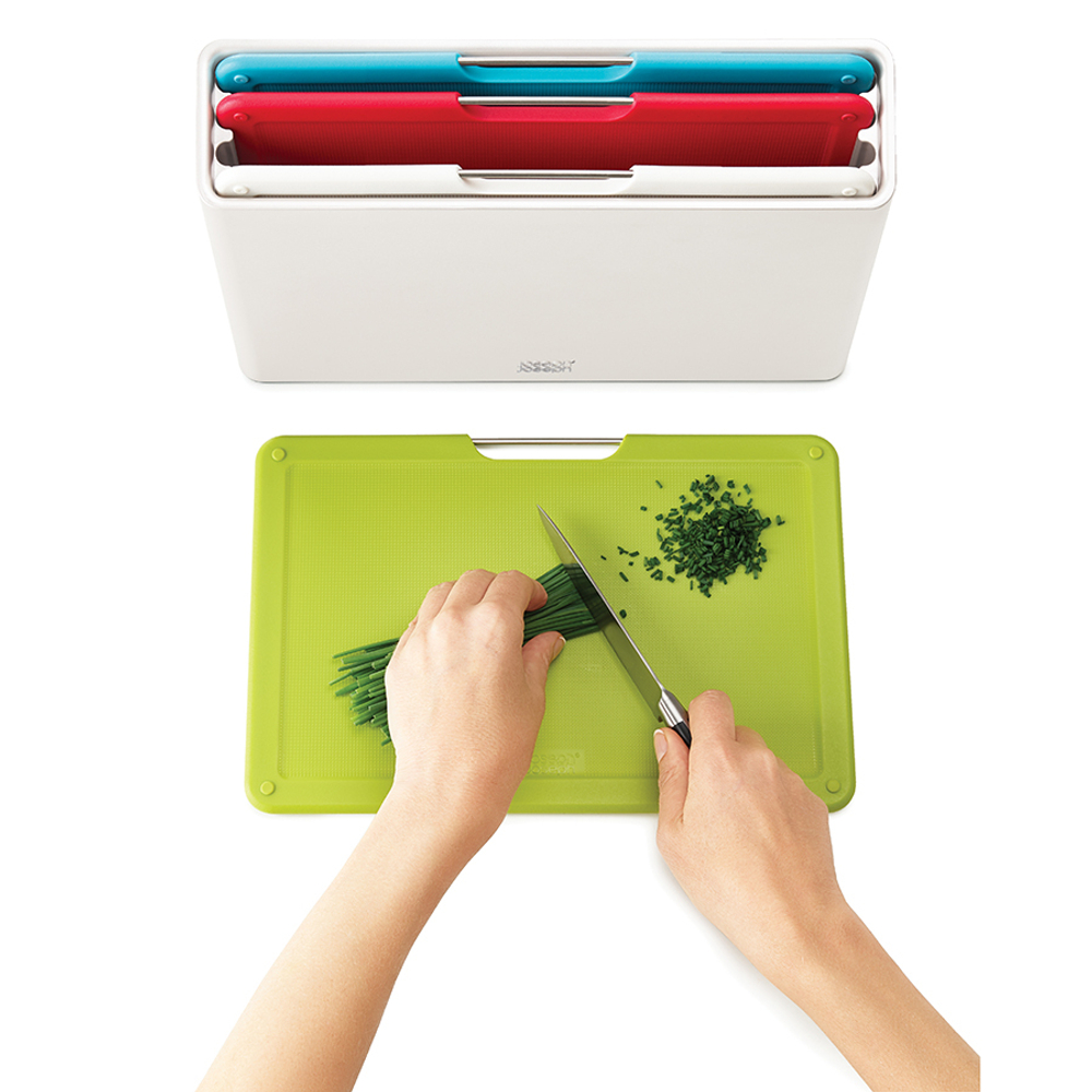 Набор разделочных досок в подставке folio regular, белый, 4 шт.