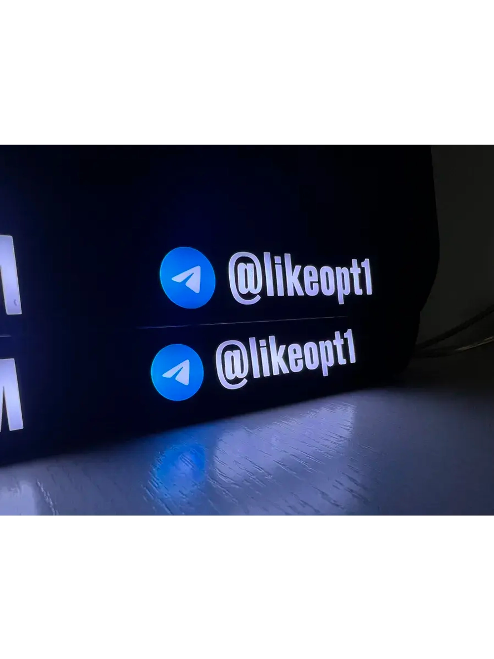 LED рамка под госномер для авто. С индивидуальным дизайном.