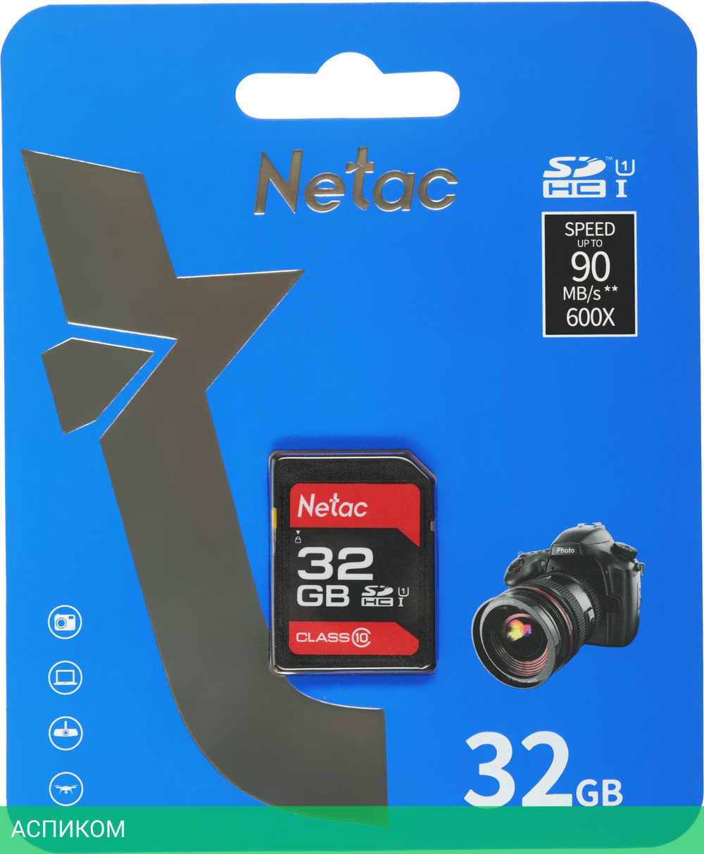 Карта памяти Netac SDHC 32GB P600 (NT02P600STN-032G-R)