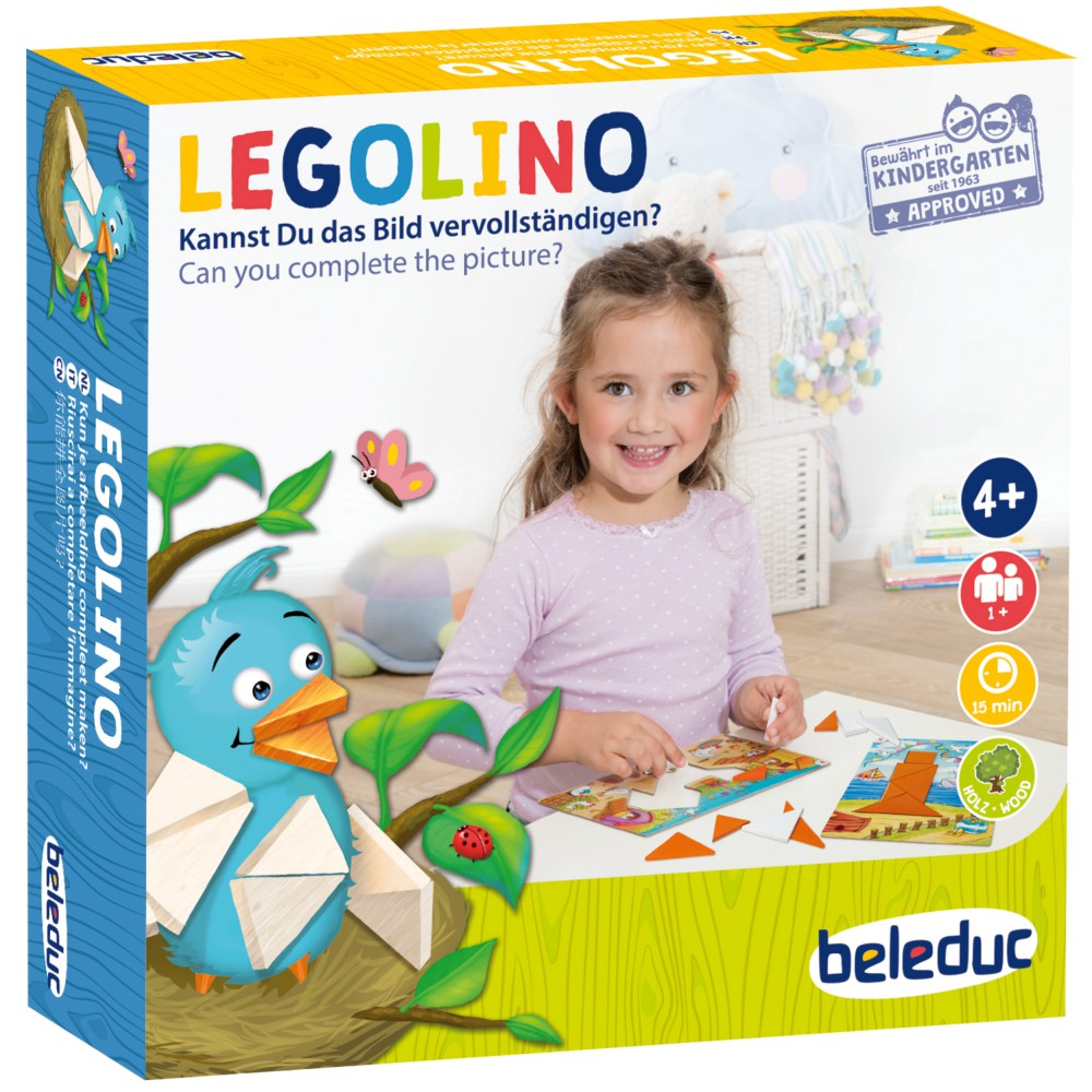 Beleduc - Танграм Деревянная образовательная головоломка Legolino Геометрические фигуры 22571