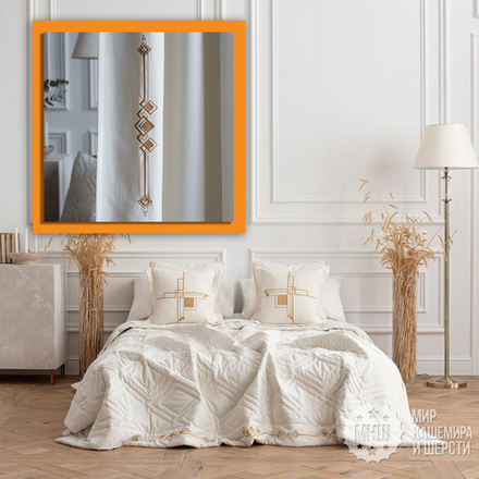 Комплект шторы и покрывало в спальню БРИДД (арт. BL10-306-02) - белый