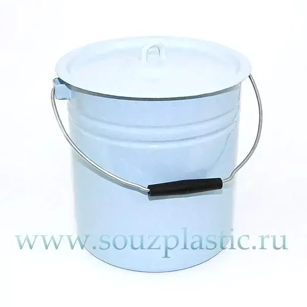 Ведро эмал 12л цил с кр б/рис С41224.Ц, С41224.ЦП (Новокузнецкая эмаль)