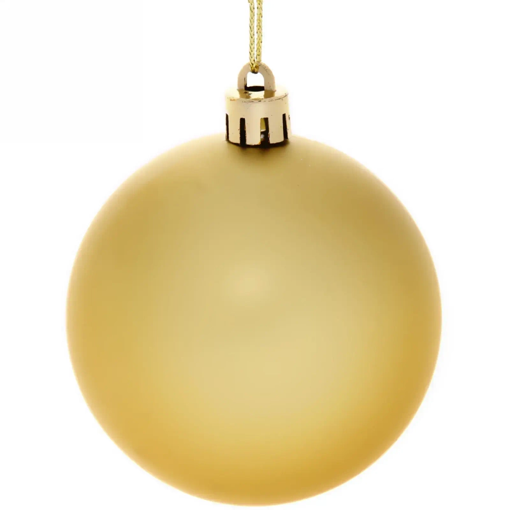 Новогодние шары 8 см (набор 3 шт) «Микс фактур», золотой