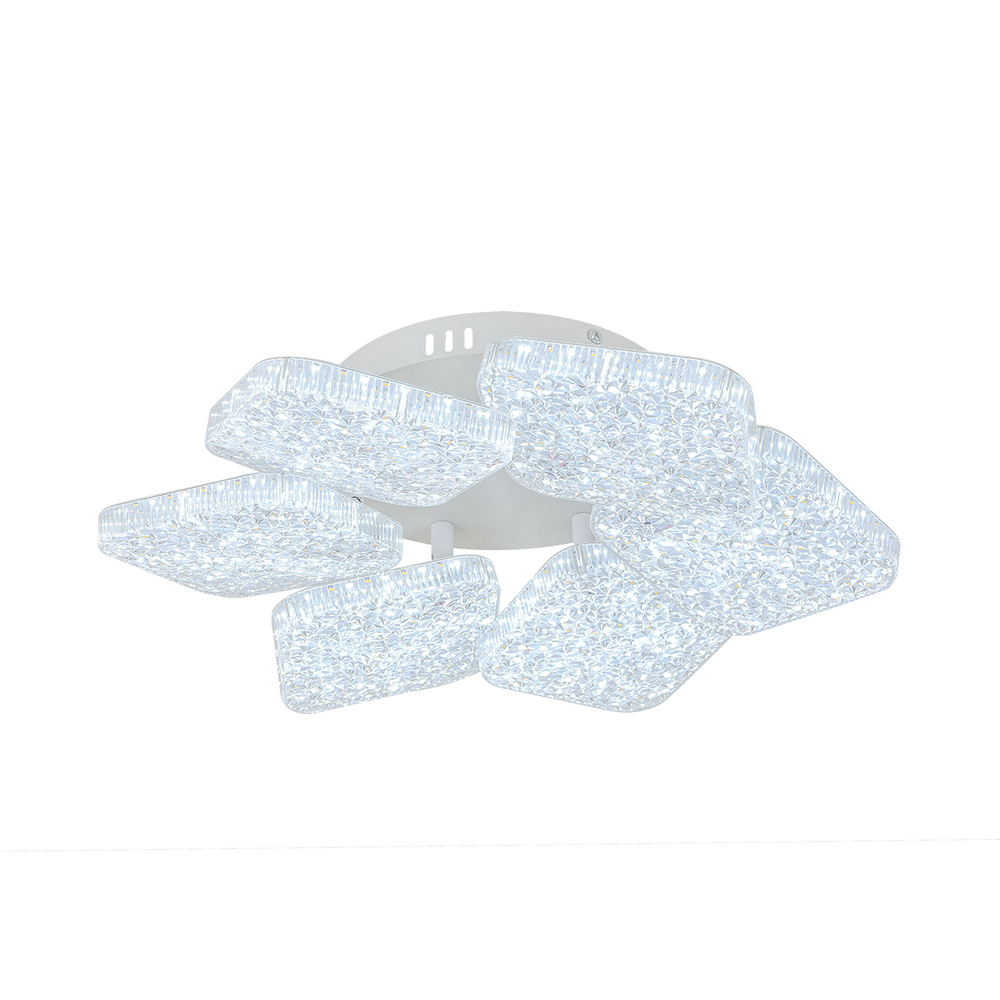 Потолочный светодиодный светильник 88Вт, 9960лм, 3000-6000K, Ra>80, изменение цветовой температуры с помощью выключателя, металл/акрил, белый