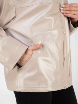 Кожаная куртка демисезонная оверсайз