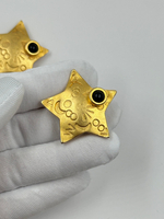 Накладка на пуговицу Звезда с чёрной вставкой