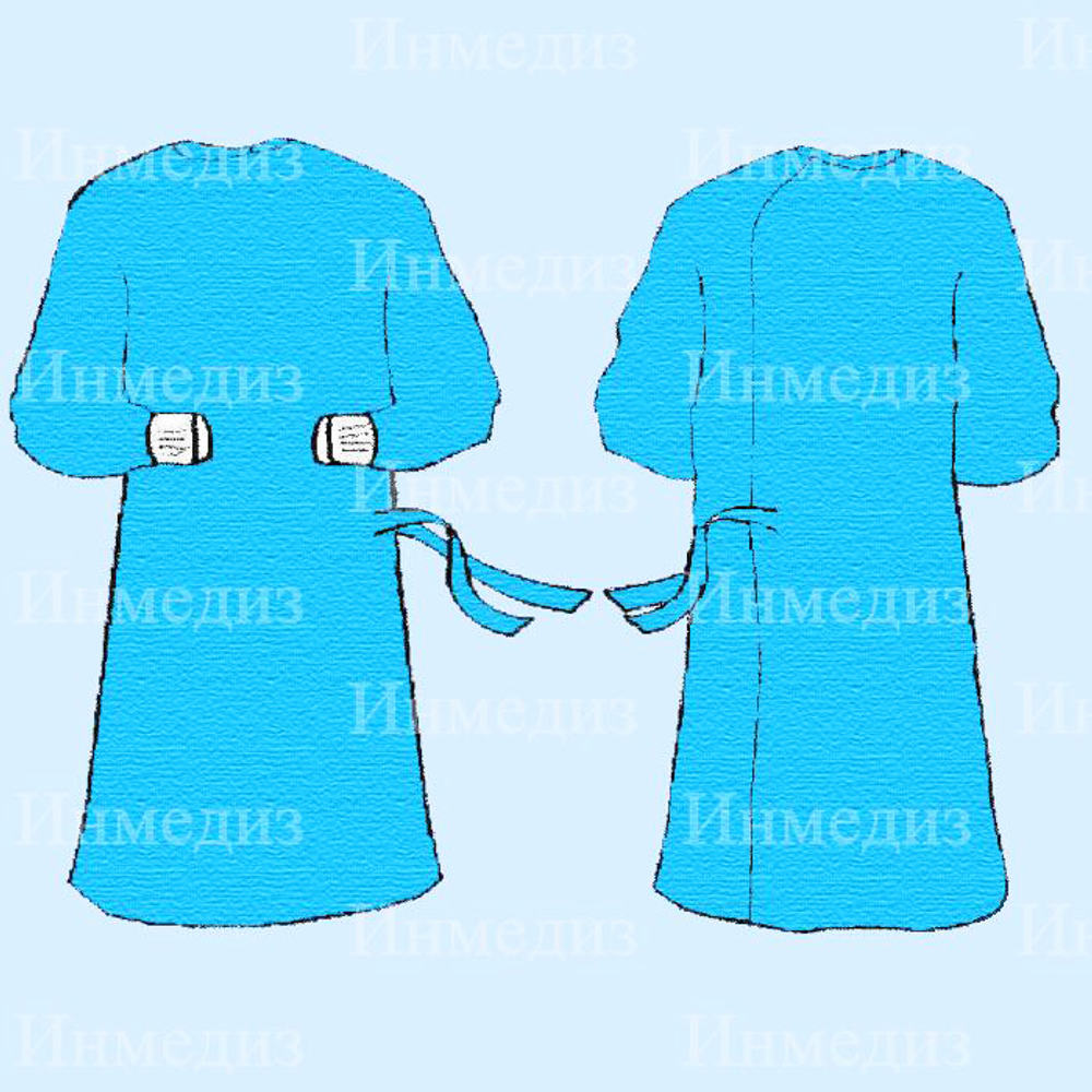 Халат хирургический стерильный "Eвро" 140 см Инмедиз