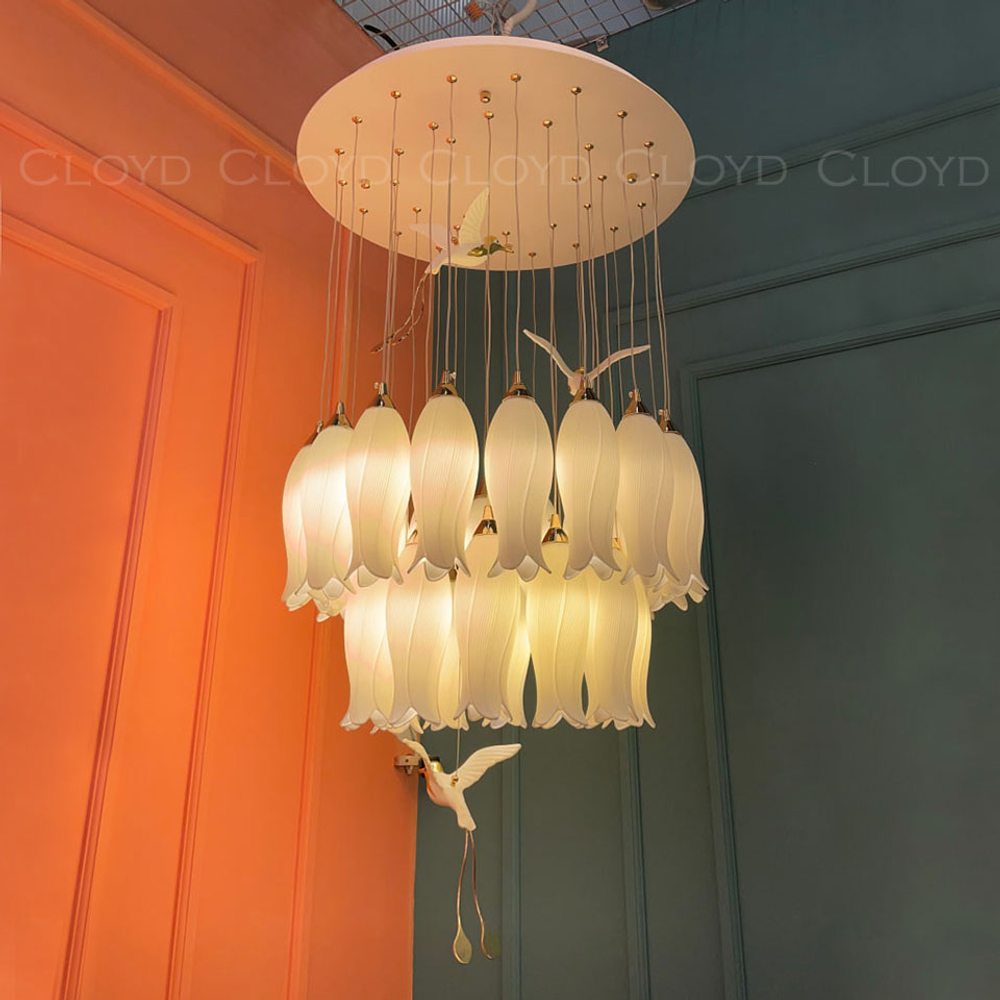 Люстра Cloyd ARGANA C30 / Ø60 см - керамика - E14 - белый (арт.11236)