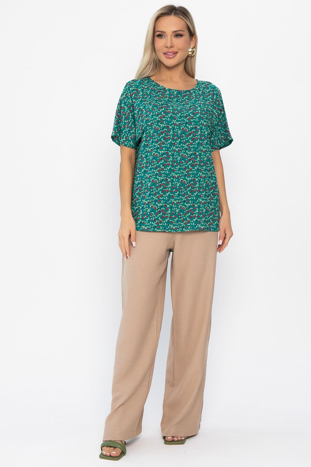 Блуза Маргоша (изумруд) Б13815-16М LT Collection