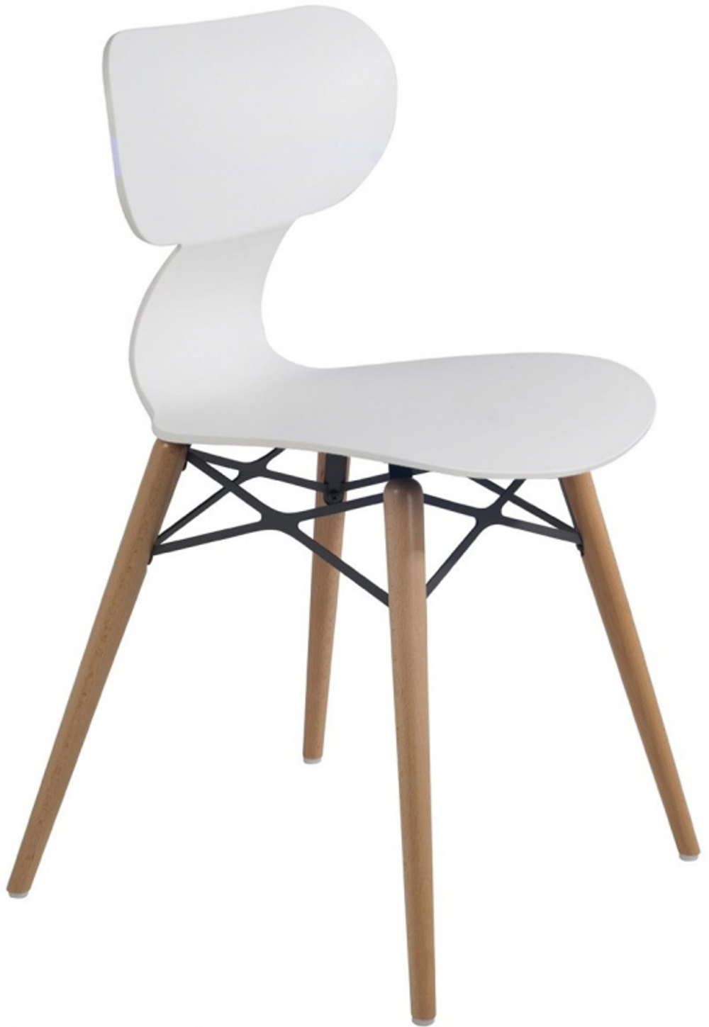 Стул пластиковый Papatya Yugo-S Wox Beech, белый