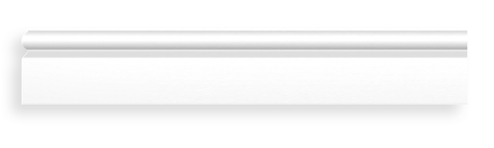 Плинтус напольный дюрополимер под покраску D137 100×14×2000 мм DecoMaster