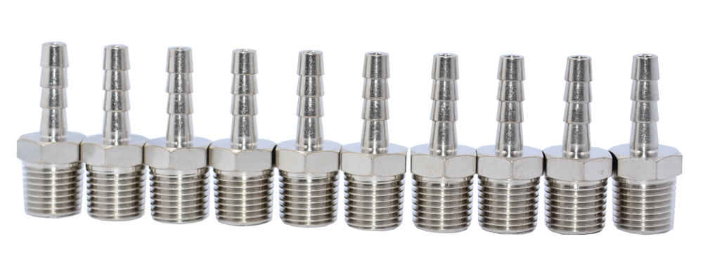 KraftWell KRW-TF614M-10 Фитинг "елочка" 6 мм - M1/4", 10 шт