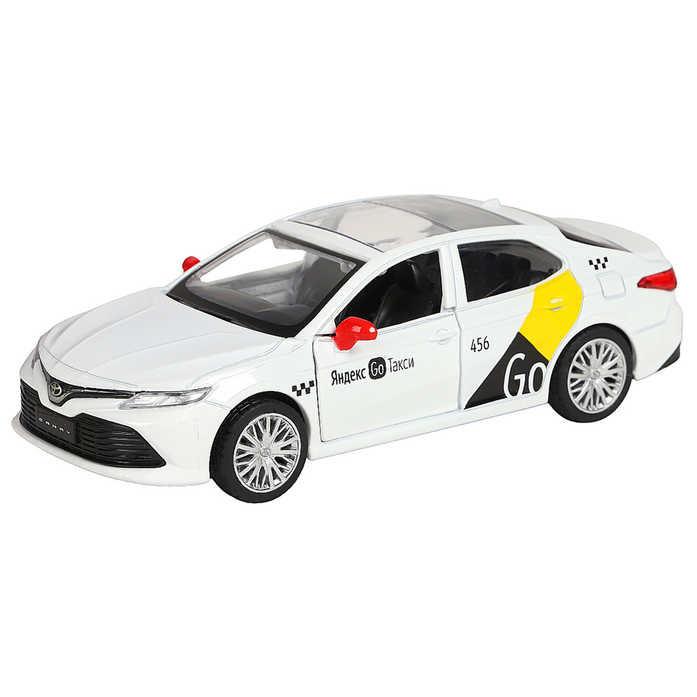 Яндекс GO Модель 1:43 Toyota Camry, белый, инерция, откр. двери