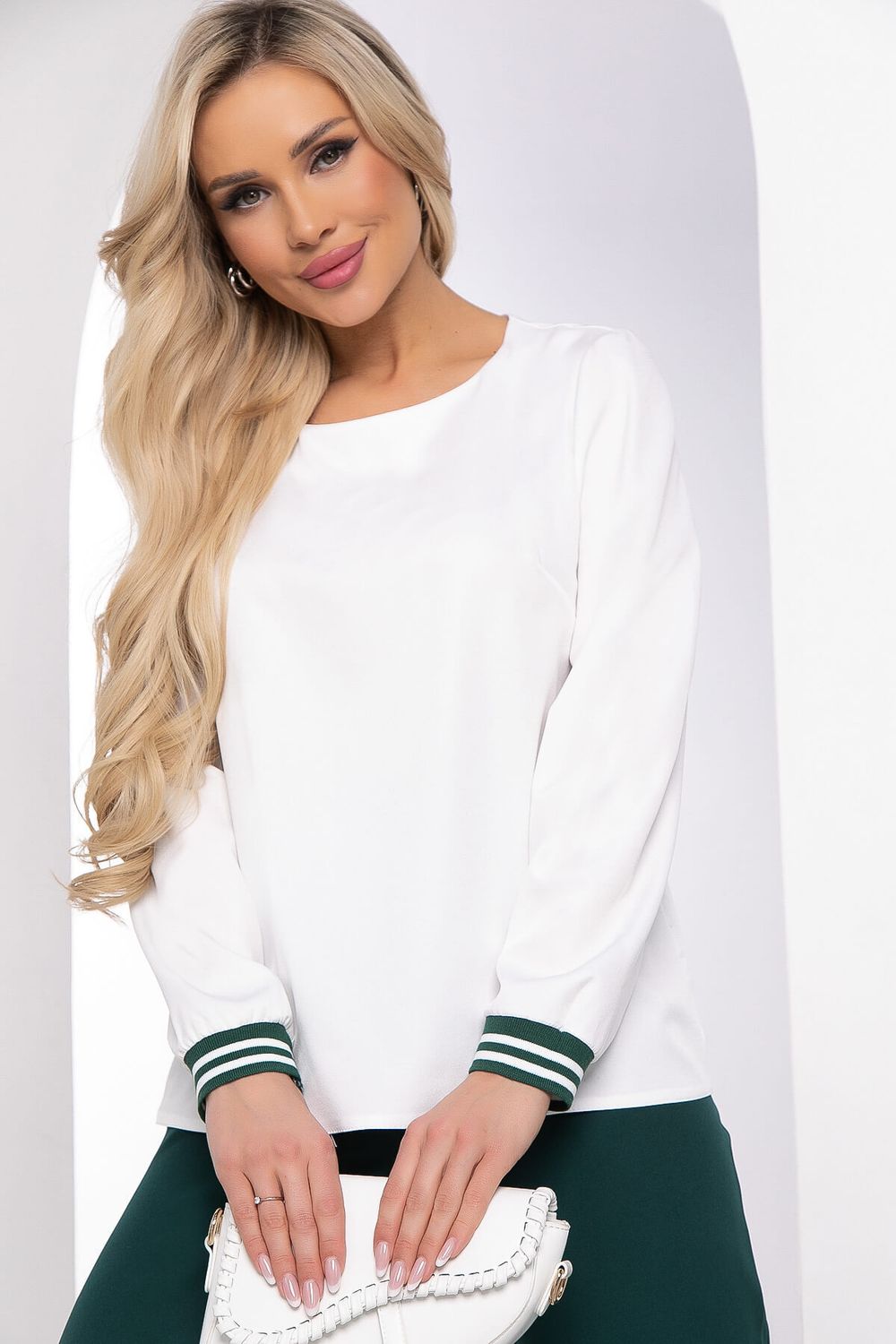 Костюм "Ханна" (белый/зеленый) К8427 LT Collection (Акция)