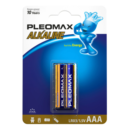 Батарейки Pleomax LR03-2BL Alkaline