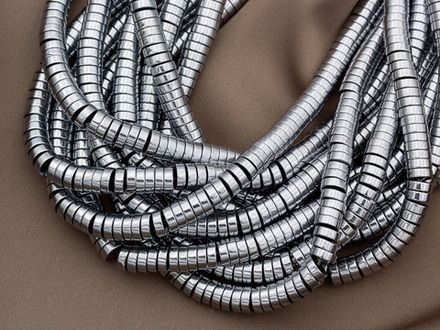 Нить бусин из гематита, рондель 4мм