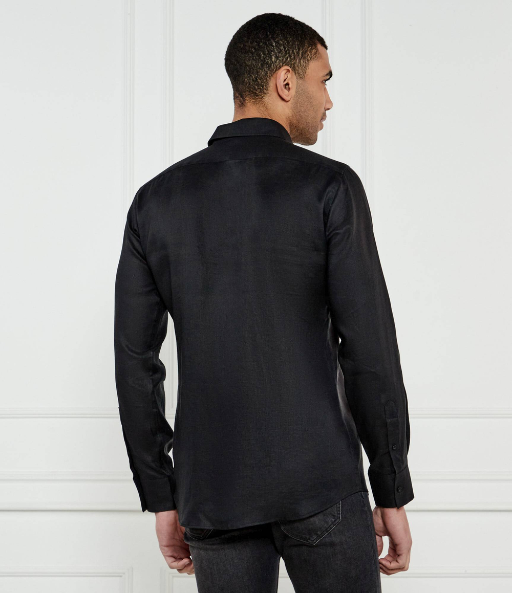 Льняная рубашка Karl Lagerfeld - черный(605000 552667)