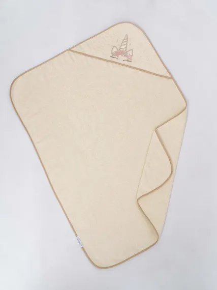 Полотенце с уголком махровое Lollycottons Единорог звезды