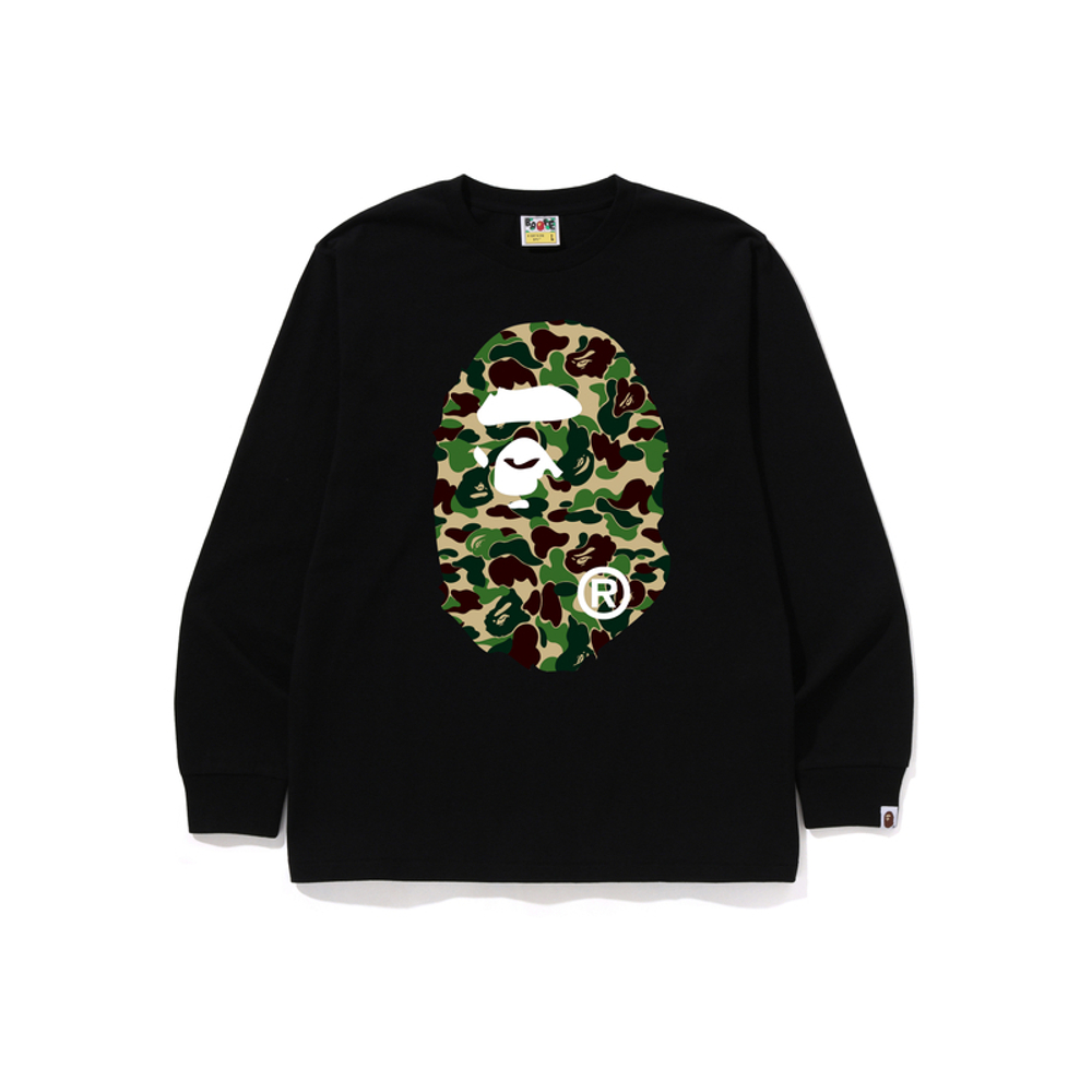 A Bathing Ape Abc Camo Big Ape Head L S Tee