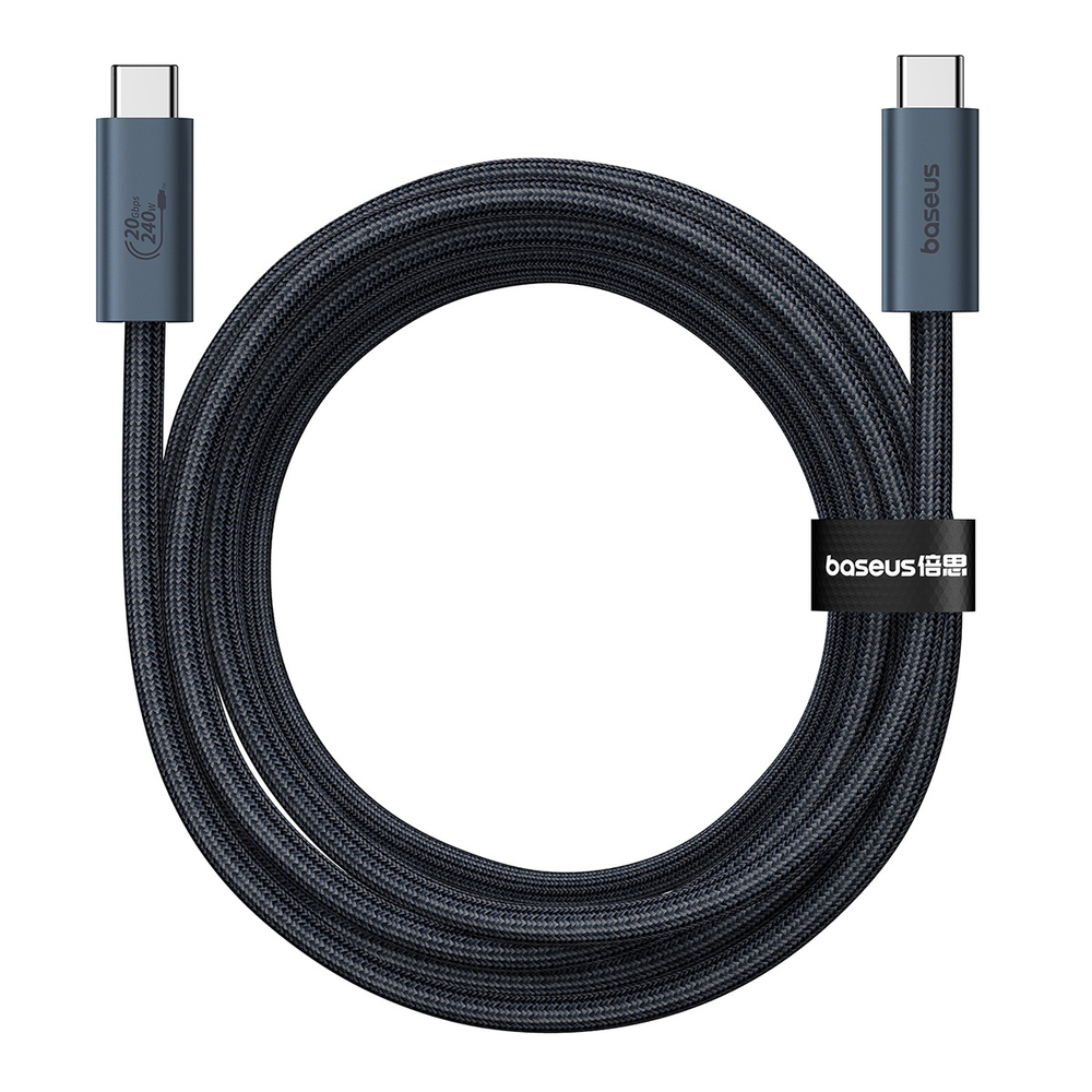 USB-C Кабель Baseus Flash 2 USB4 Charging+Data 8K@60Hz 20Gbps 240W 1.8m - Cluster Black