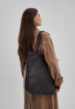 сумка шоппер глубокий темно-коричневый