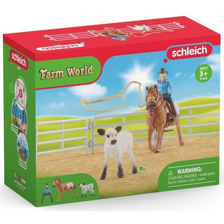 Schleich - Ковбойка и ловля на лассо 42577