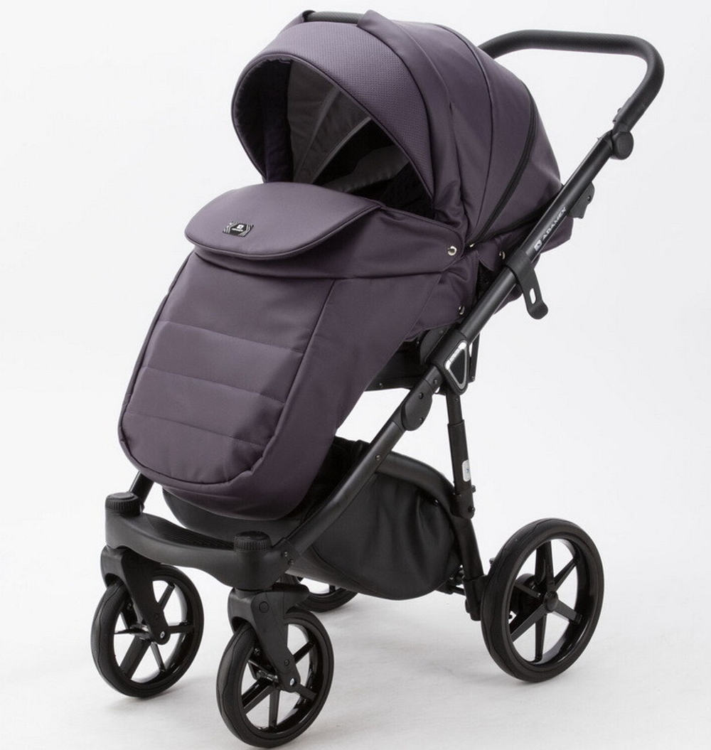 Детская коляска Adamex Bibione Deluxe 3 в 1 BI-SA26 (СЛИВОВ+СЛИВОВ.ПЕРФ.КОЖА)
