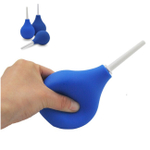 Анальный душ с твёрдым наконечником (170 мл.) (Цвет: синий)