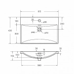 Тумба с раковиной BelBagno DUE-600-2C-SO-BM-P белый металлик