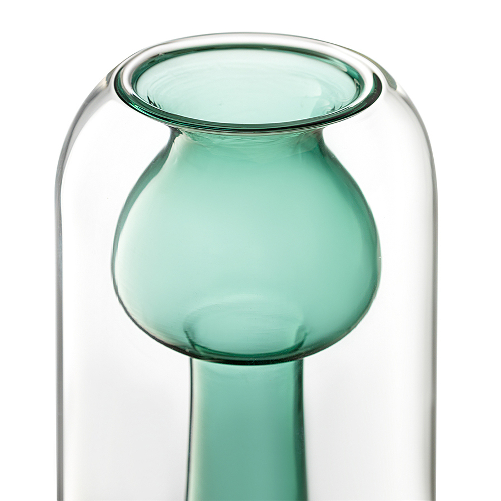 Ваза muse, 20 см, бирюзовая