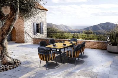 Столовая группа Storm Dinning Set. Алюминий, ироко. Поставка 45 дней.