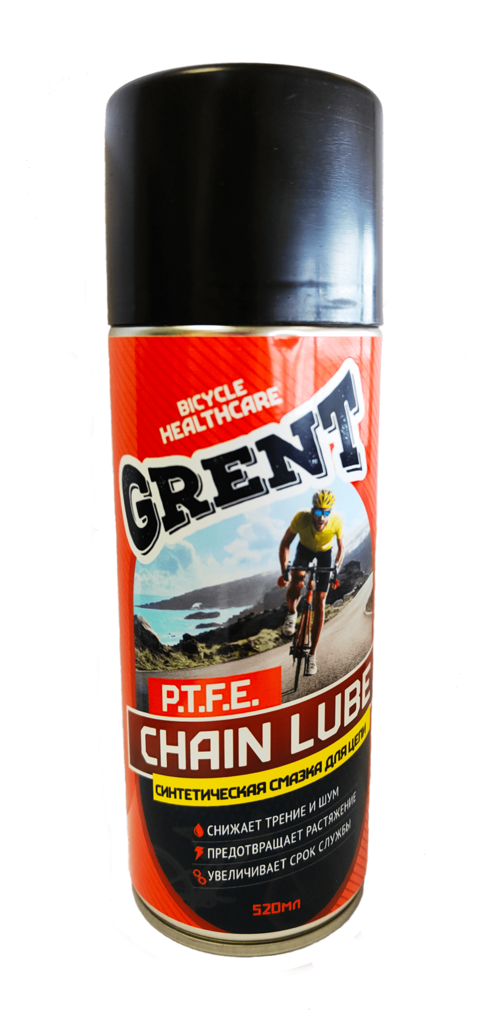 Смазка-вело Цепная синтетическая с тефлоном 520мл.GRENT SYNTHETIC CHAIN LUBE (31598)