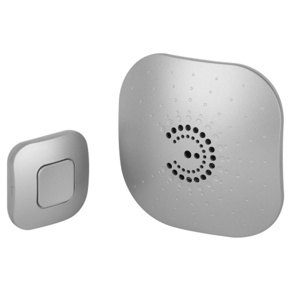 Звонок дверной ЭРА BIONIC Silver беспроводной серебристый 6 мелодий | Электрозвонки