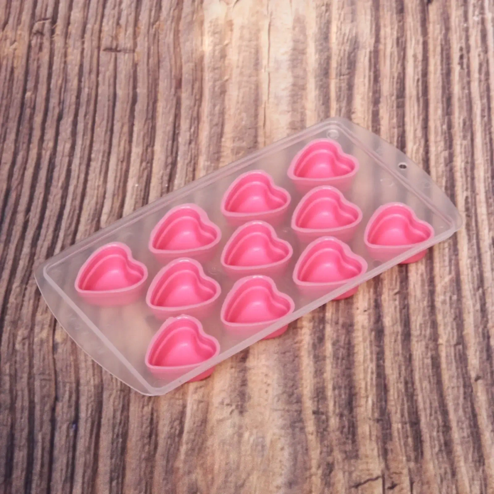 Форма для льда пластиковая с силиконом «Сердце»