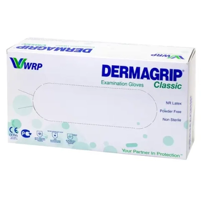Перчатки латексные смотровые нестерильные неопудренные текстурированные Dermagrip Classic размер M 50 пар